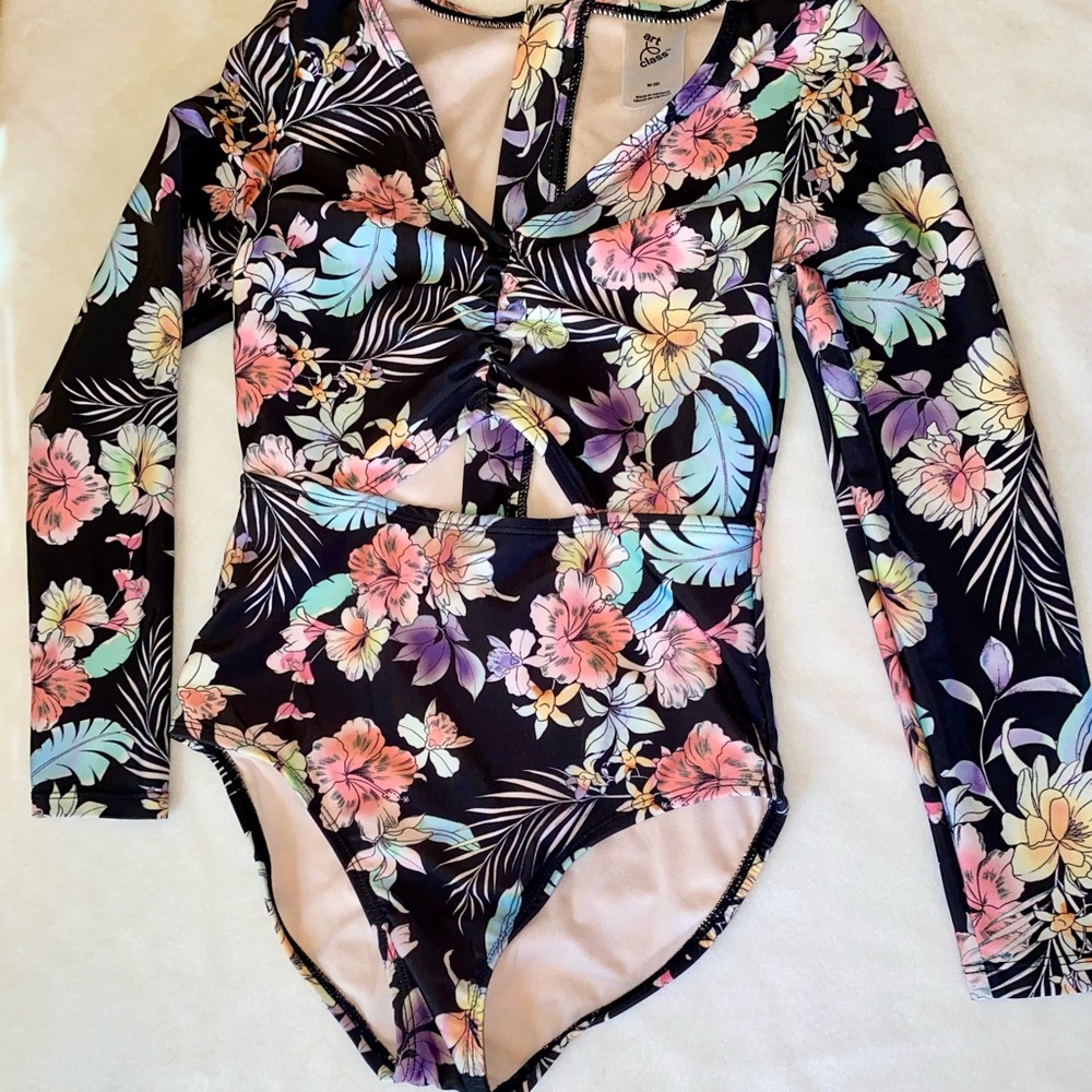 Girls Floral Swimsuit
